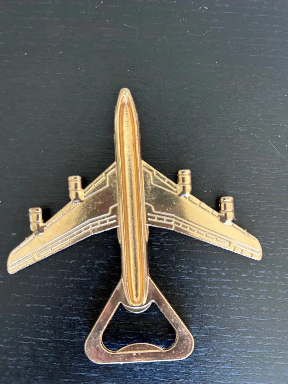 Gold Airplane Bottle Opener - Brand Unspecified